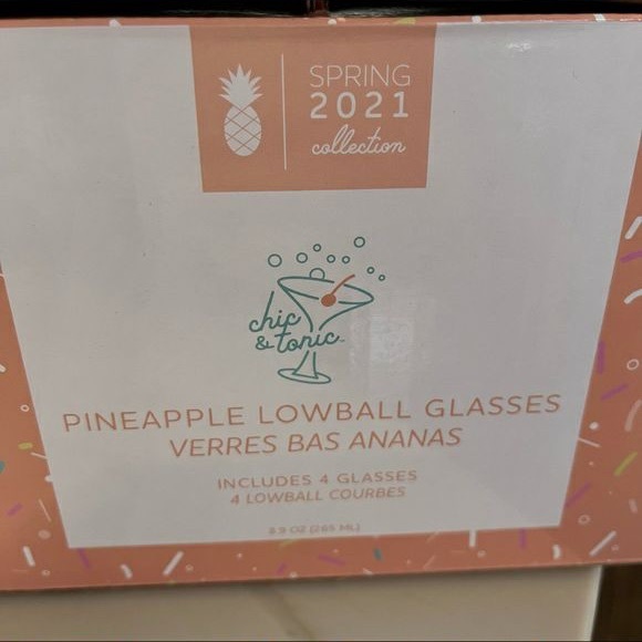 Chic & Tonic pineapple lowball glasses - Picture 2 of 2